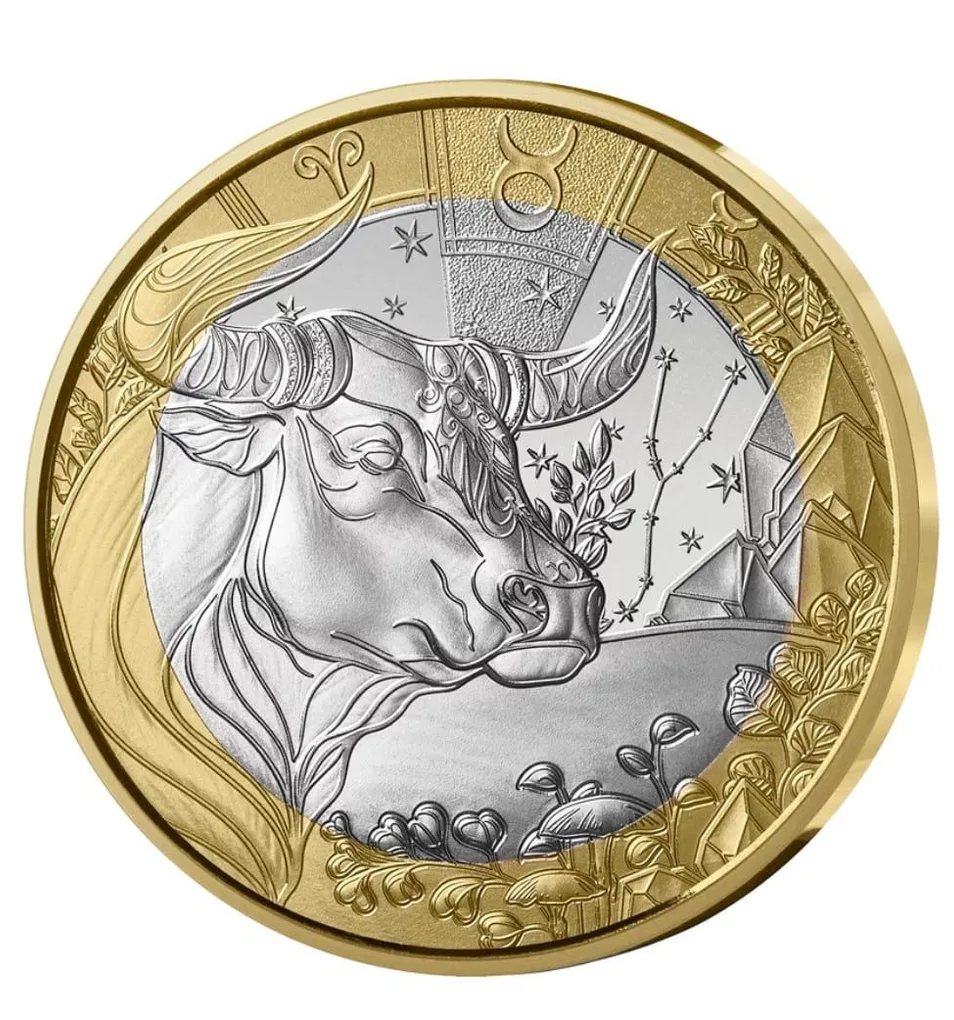 Euro Zodiac Series Taurus 2025 Issue BU Coin 5 Euro Series Extremely Rare and Popular Across Europe