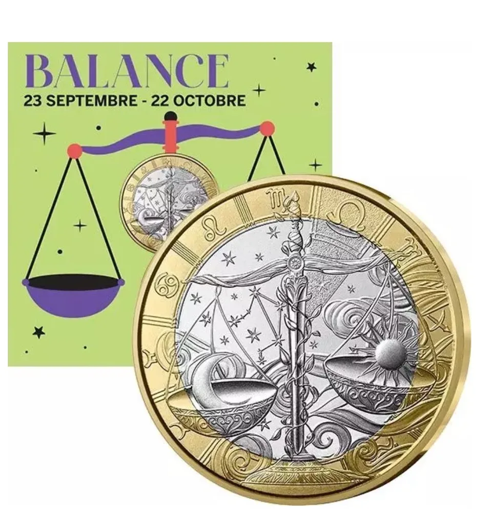 Euro Zodiac Series Libra 2025 Issue BU Coin 5 Euro Series Extremely Rare and Popular Across Europe