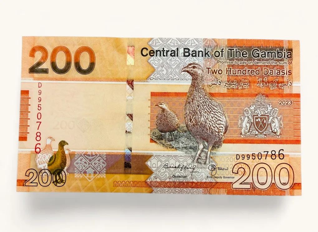 Gambia 200 Dalasis World Banknote Ending 786 UNC Banknote Unique and Rare
