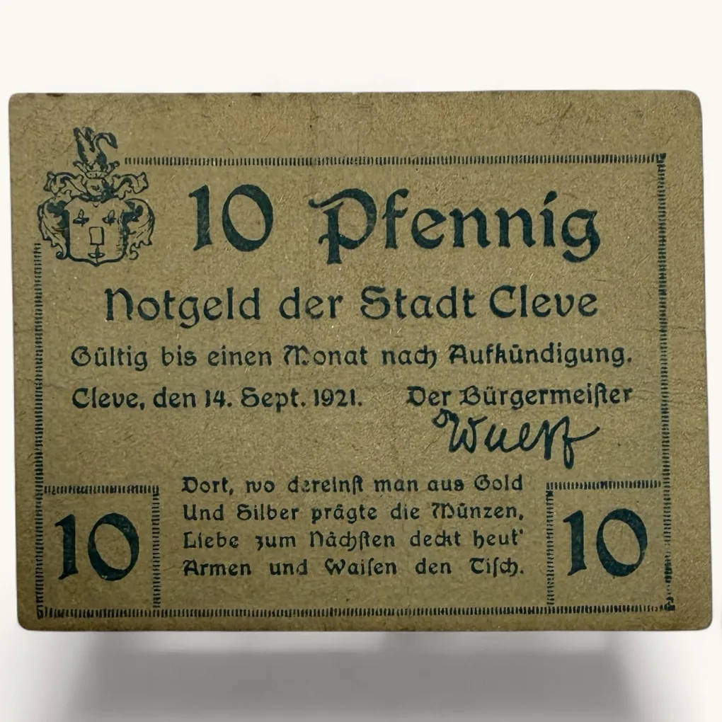 Germany Emergency Banknote Pfennigs Notgelds 19th Century Issues UNC Unique and Rare
