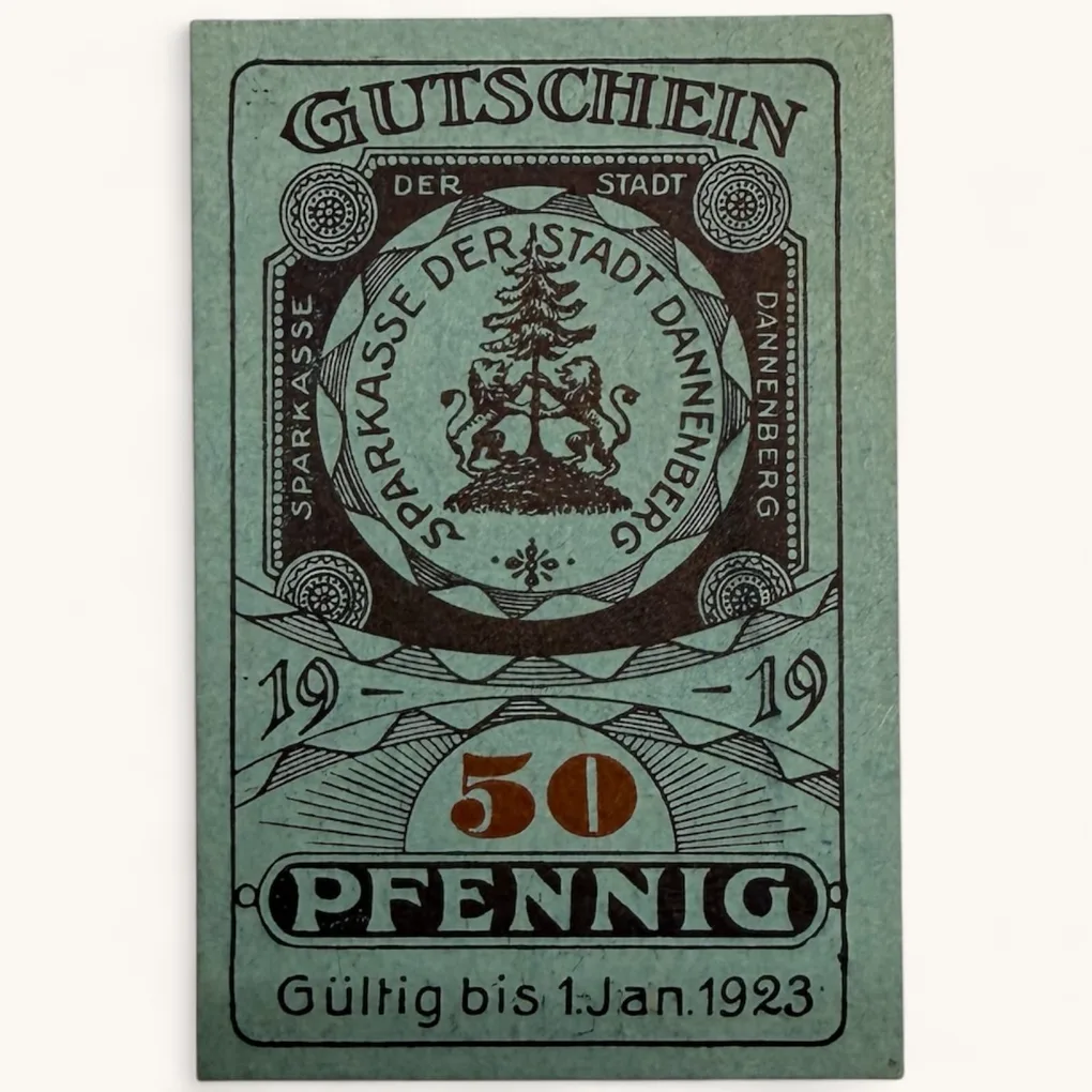 Germany Emergency Banknote Pfennigs Notgelds 19th Century Issues UNC Unique and Rare