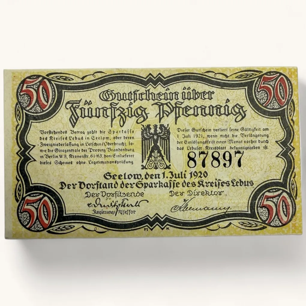 Germany Emergency Banknote Pfennigs Notgelds 19th Century Issues UNC Unique and Rare