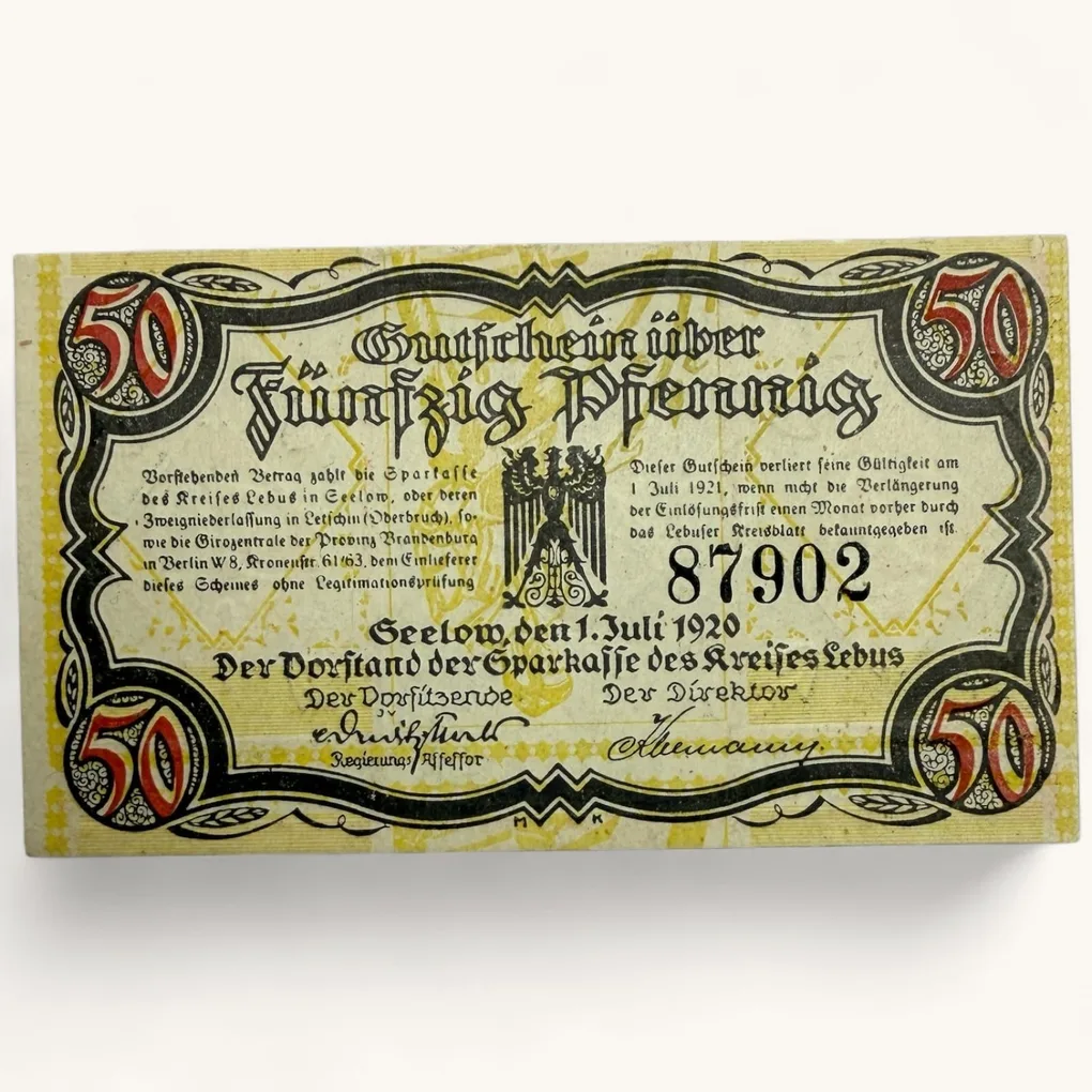 Germany Emergency Banknote Pfennigs Notgelds 19th Century Issues UNC Unique and Rare