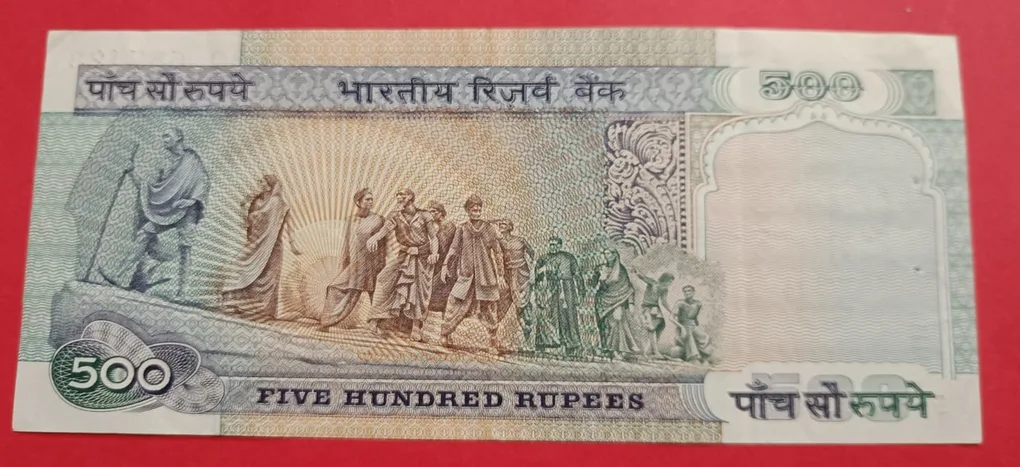 500 Rs Old Dandi Issue C Ranrajan UNC Condition Note