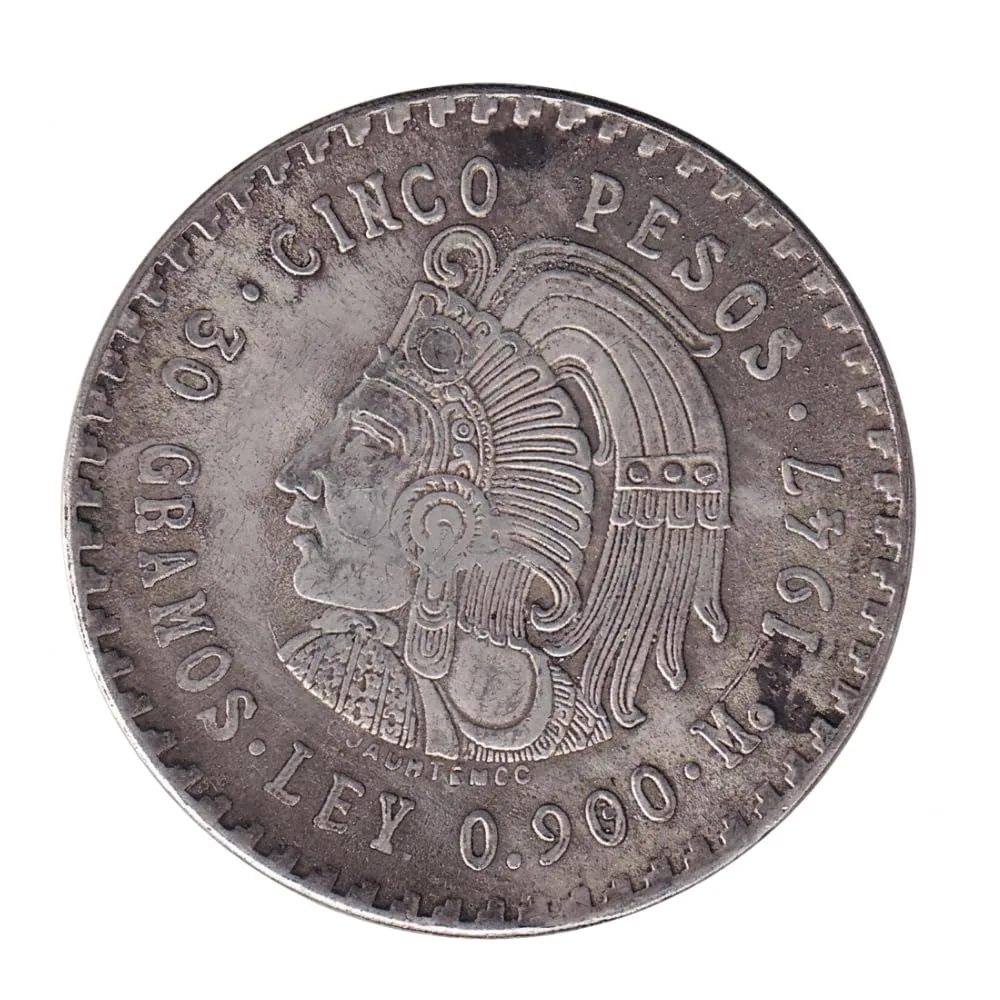Mexico 5 Pesos 1947 Fantacy Token Coin #E-215