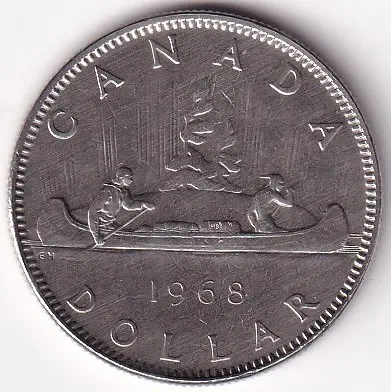 1 Dollar Canada 1968 Unc 32 mm Coin