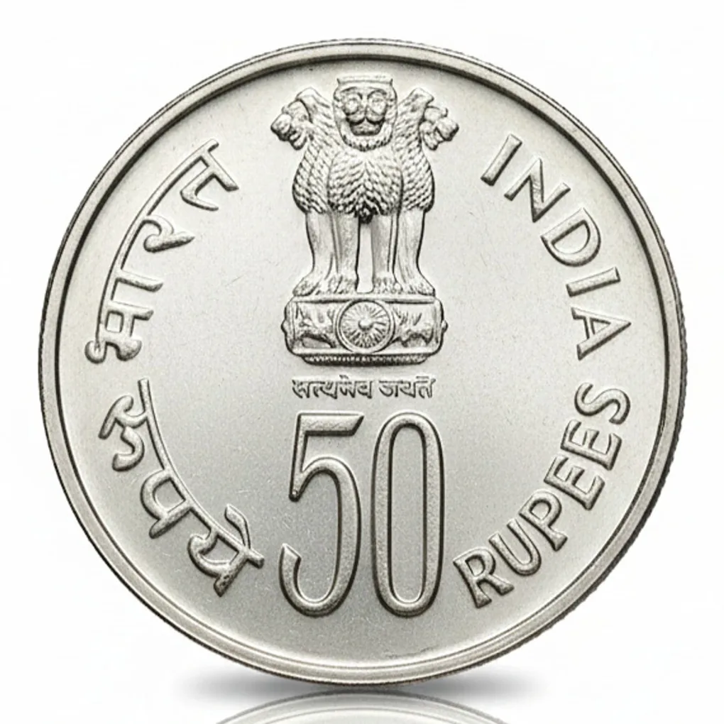 India 50 Rupees 1979 - International Year of the Child Commemorative issue UNC Mint Pack Silver Coin with Capsule #C-21