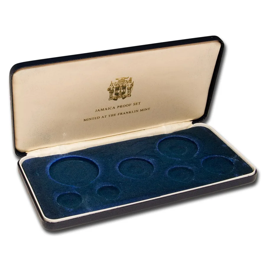 1973 Jamaica Proof 7 Coin Set with ( Box / COA ) Minted at the Franklin Mint