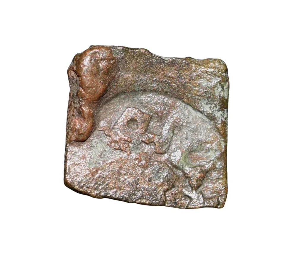Copper Coin of Bala Mitra (2nd Cen. BC) of Mitra Dynasty from Central india with Brahmi Legends & Shreevatsa