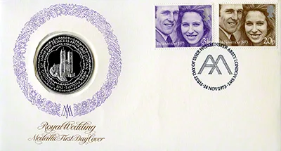 United Kingdom Medal (1973) - Princess Anne & Mark Phillips Royal Wedding; Medallic First Day Cover