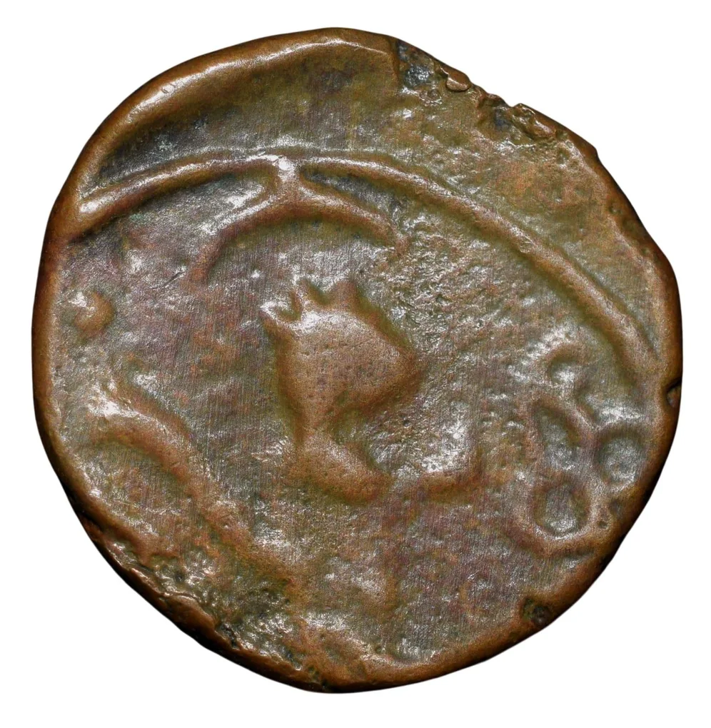 Copper Paisa of Daulat Rao(AD 1794-1827) of Gwalior State of Rajod Mint Very Rare