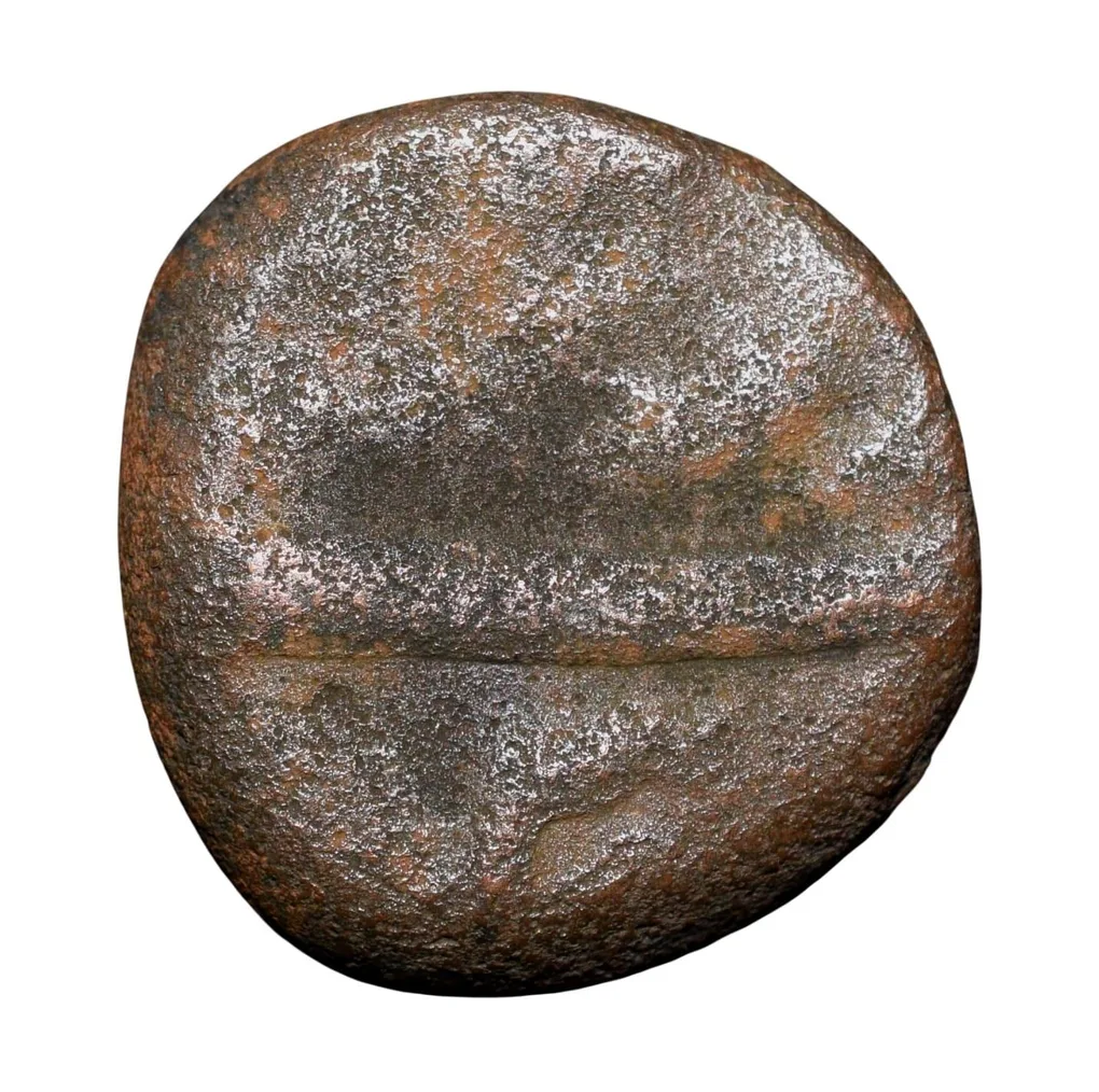 Copper 1/2 Dam of Aurangzeb(AD1658-1707) of Surat Mint KM284.1