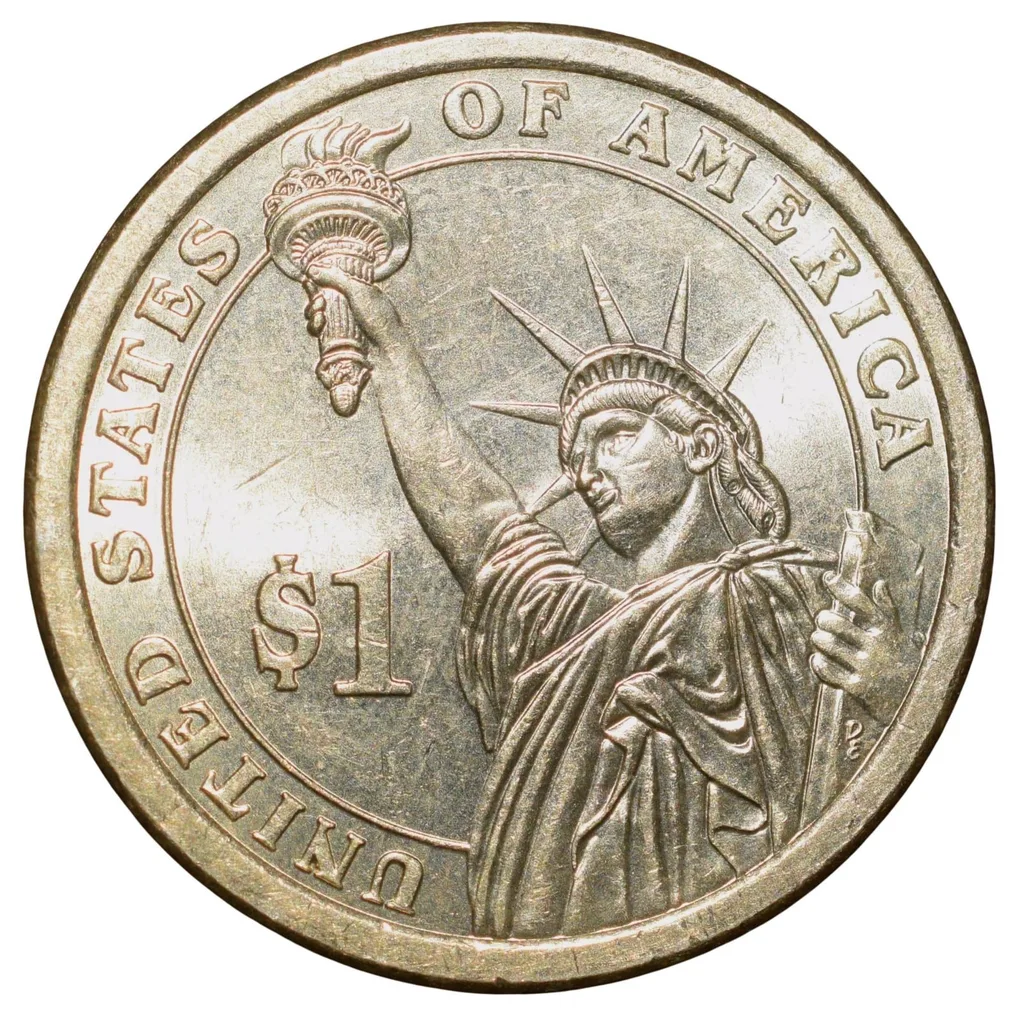 Brass 1 Dollar of United States of America (AD 2007) Commemorative Issue Thomas Jefferson - 3rd President - 1801-1809