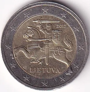 2 Euros Bi Metallic Lithuania 2017 Coin