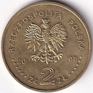 Poland 2 Zlotys 65th Anniversary of Warsaw Ghetto Uprising 2008 Nordic Gold Coin
