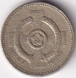 United Kingdom 1 Pound Northern Ireland 1996 3Th Portrait Nickel Brass Used Coin