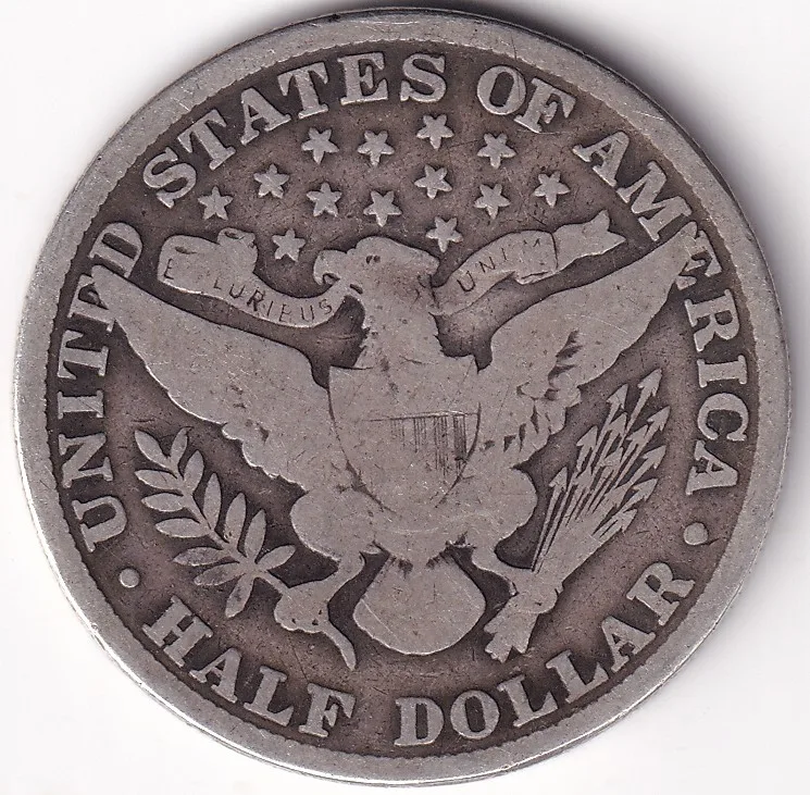 USA 1/2 Dollar Barber 1909 Very Fine Silver Rare