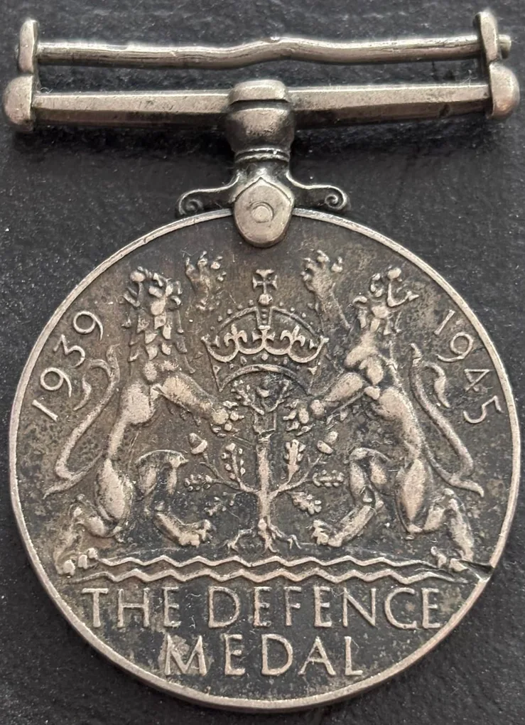 World War II 1939-45 British India Army The Defence Medal Copper Nickel