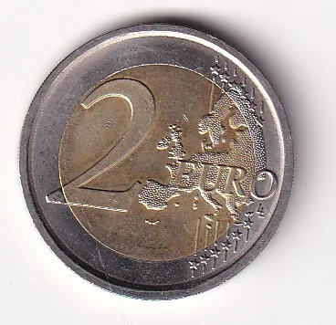 Italy 2 Euros 2024 (1st map) Rare Bimetallic Coin#X-47