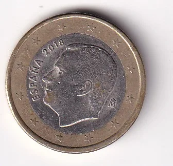 Spain 1 Euro 2016 (Felipe VI) Rare Bimetallic Coin#X-58