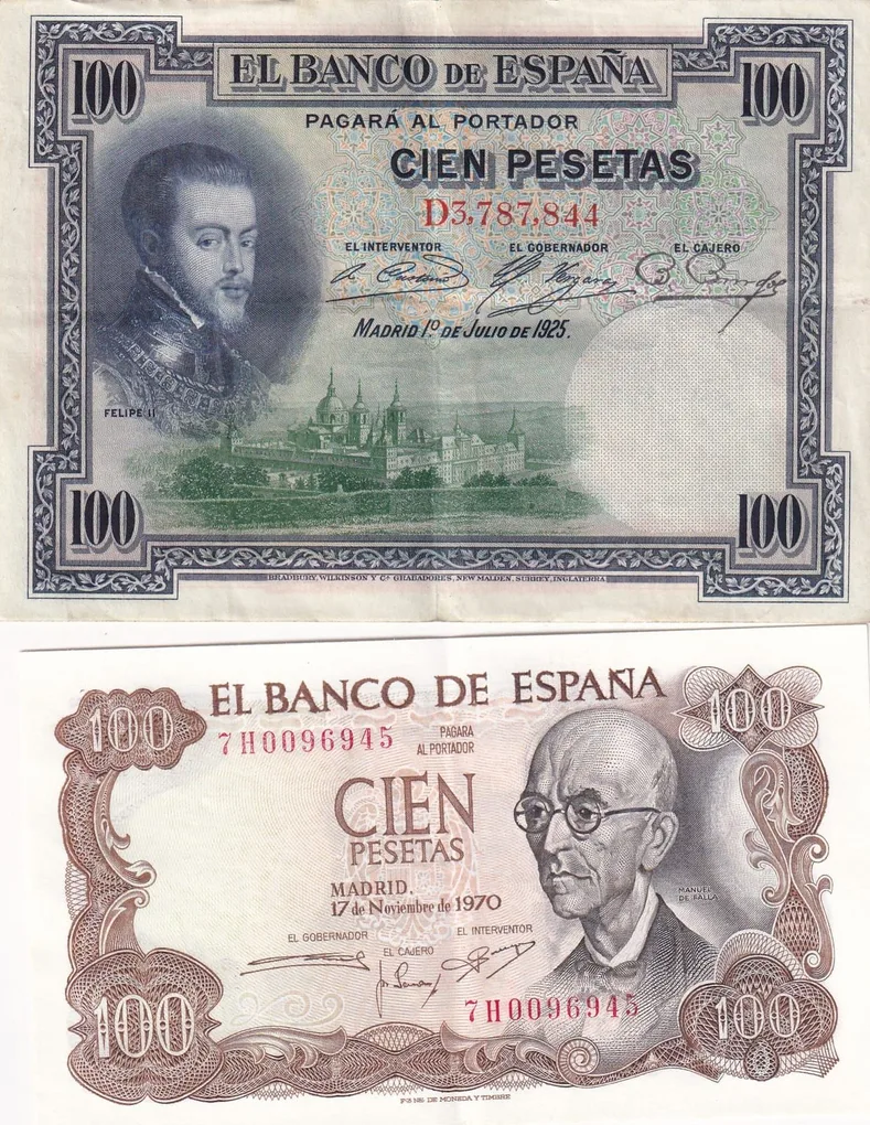 Spain 4 Different Rare Note (4 Pcs) Set#*1