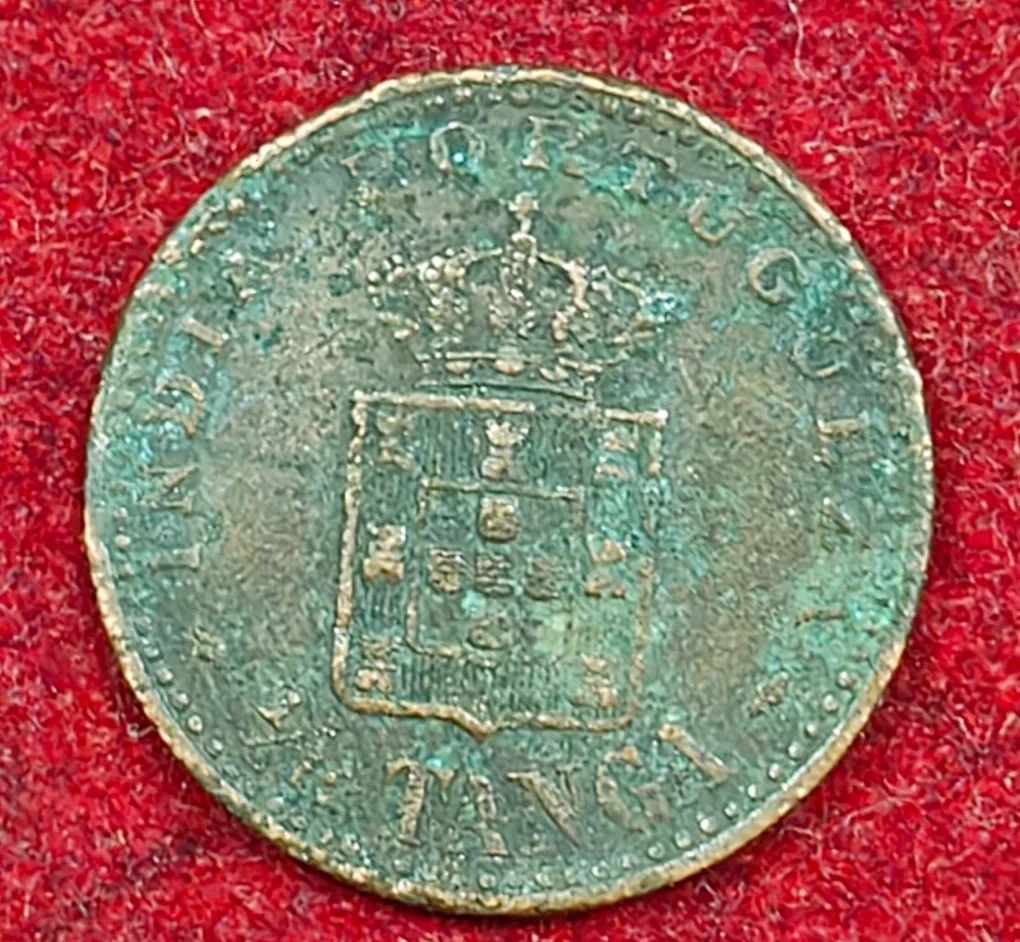 Portuguese-India ¼ Tanga 1901( Charles I Lisboa mint) Rare Coin #E-54