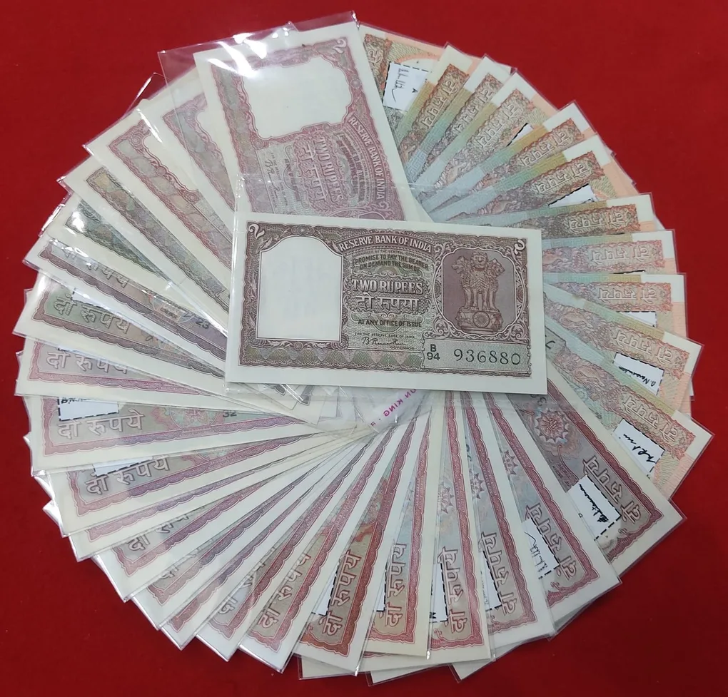 2 Rupees Signature Set B-1 to B-36 All Notes GEM UNC Condition