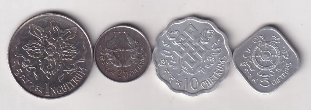 1974 Bhutan Old Issue Proof Coin Rare ( 4 Coin Set) #C-20