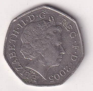 United Kingdom 50 Pence 2005 - Elizabeth II ; Johnson's Dictionary Rare Coin #E-81