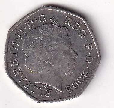 United Kingdom 50 Pence - Elizabeth II 2006 Rare Commemorative Coin#E-101
