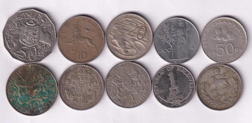 10 Different Denomination Big Size Coin Set (10 Pcs )#E-113