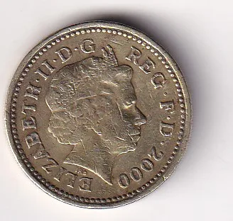 United Kingdom 1 Pound -2000 (Elizabeth II; Welsh Dragon) Rare Commemorative Coin #E-127