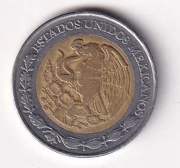 Mexico 5 Nuevos Pesos (1993) Rare Bimetallic Coin#E- 129