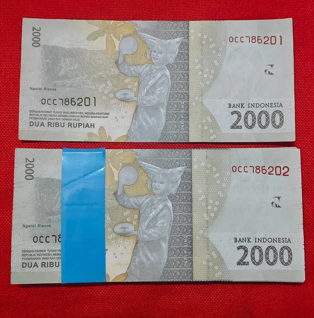 Indonesian 2000 DUA RIBU Rupiah Starting 786 Note GEM UNC Condition Each Note Price 180
