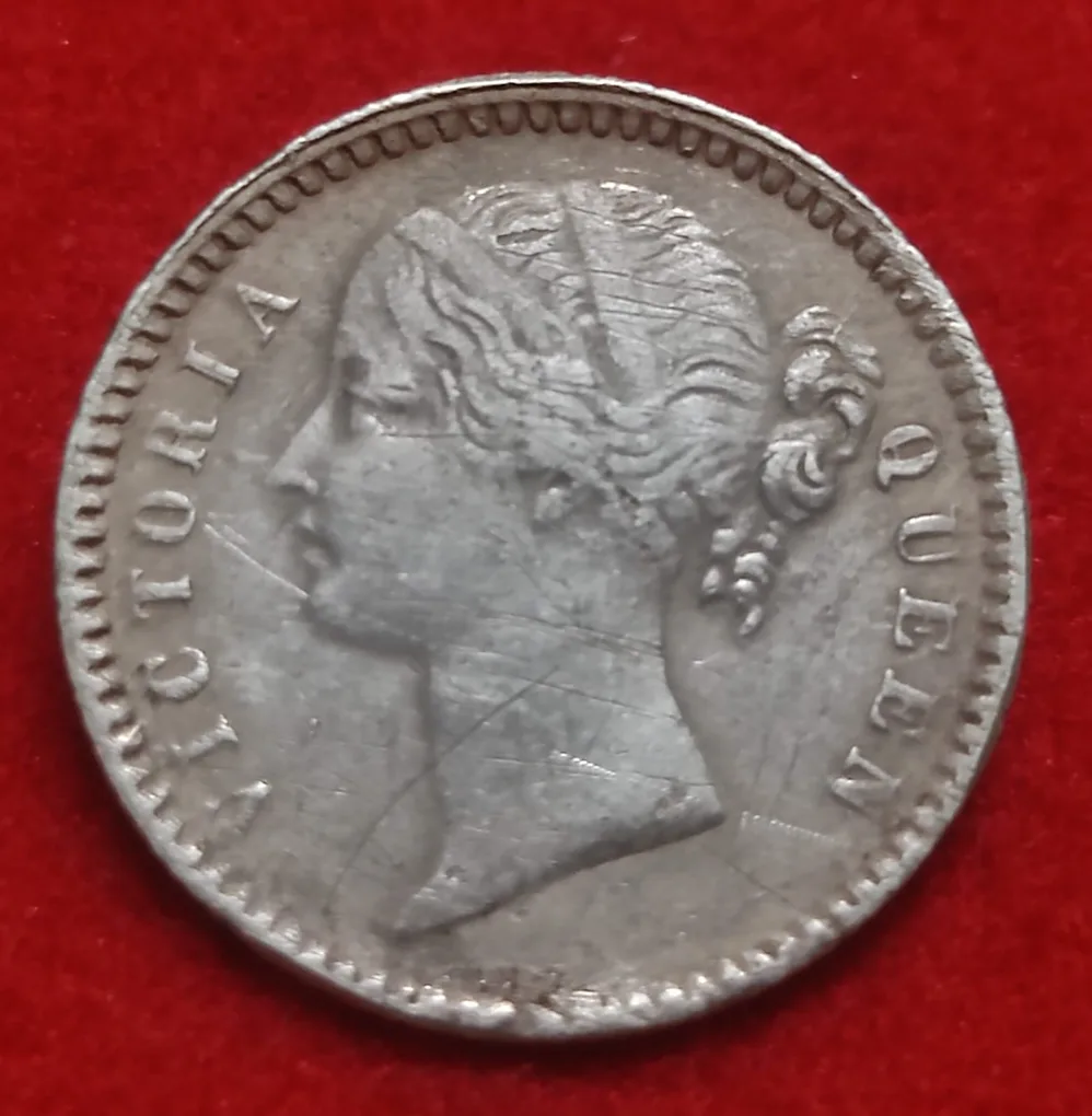 Silver Quarter Rupee Victoria Queen 1840