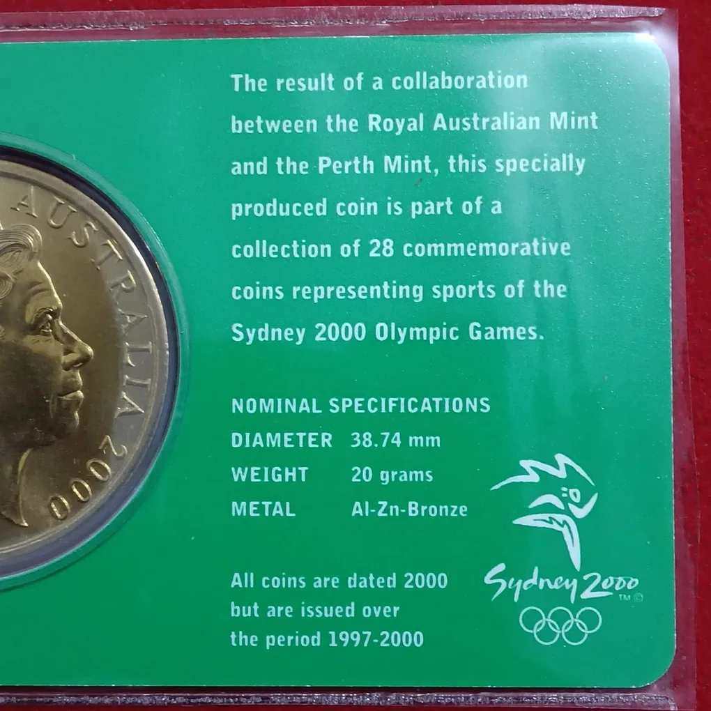 Rare Rare Rare 5 Dollars Elizabeth Australia Sydney 2000 Year Olympic Boxing Coin Royal Australian Mint