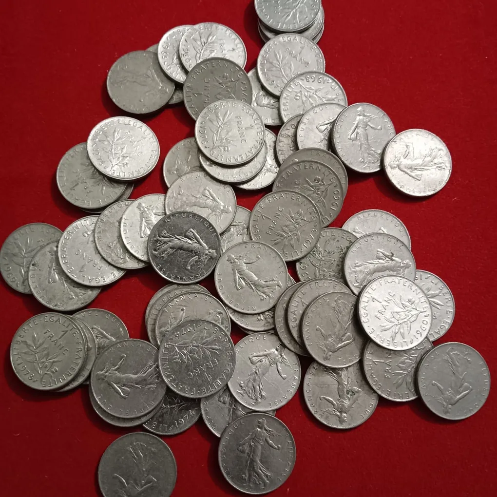 1 Franc Liberte Egalite Fraternite Mix Years Coins 118 Pcs Given France Coin