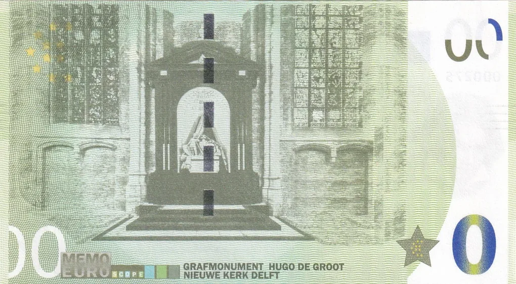 Netherlands 0 Memo Euro - Hugo de Groot Rare UNC Note