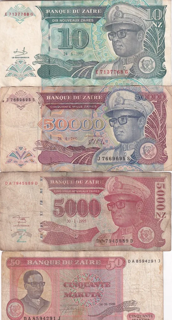 25 Different Zaire Note Set (25 Pcs)##2