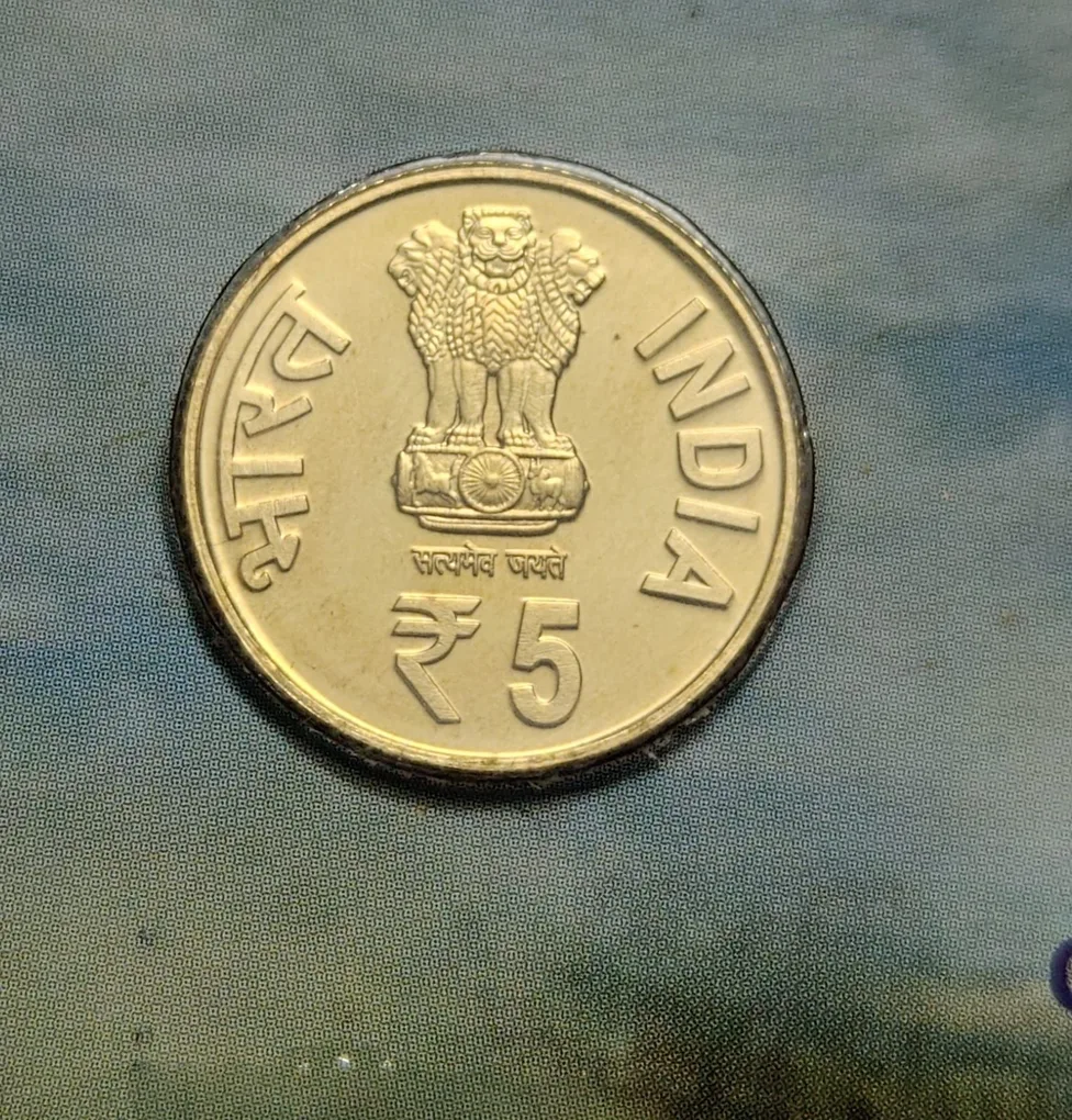 5 Rs Rani Gaidinliu Birth Centenary Kolkata Mint Coin UNC