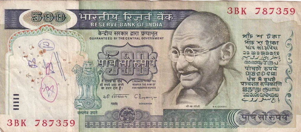500 Rupees Dandi Governor C.Rangarajan Rare Note