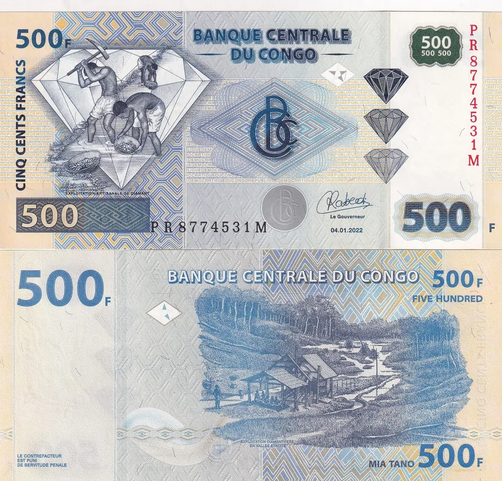 Congo 500 Francs UNC Note #Q