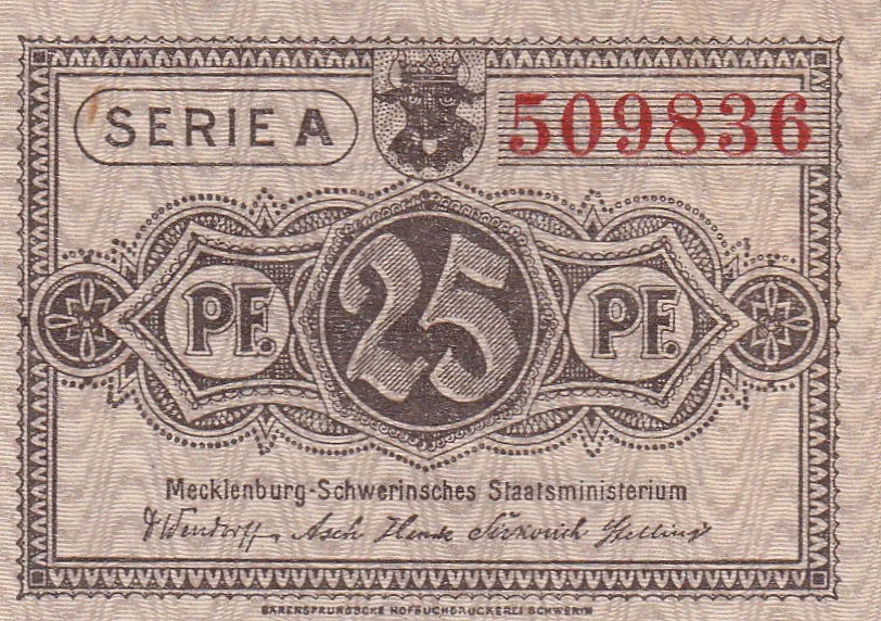 Germany, 25 Pfennigs ( 1922 ) series Rare Note Lowest Price
