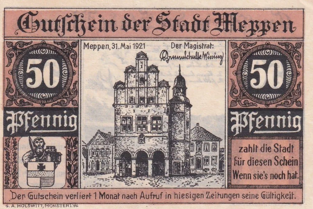 Germany, 50 Pfennigs ( 1921 ) series Rare Note Lowest Price