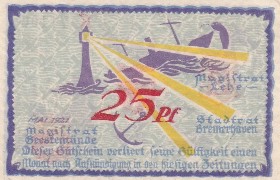 Germany, 25 Pfennigs ( 1921 ) series Rare Note Lowest Price