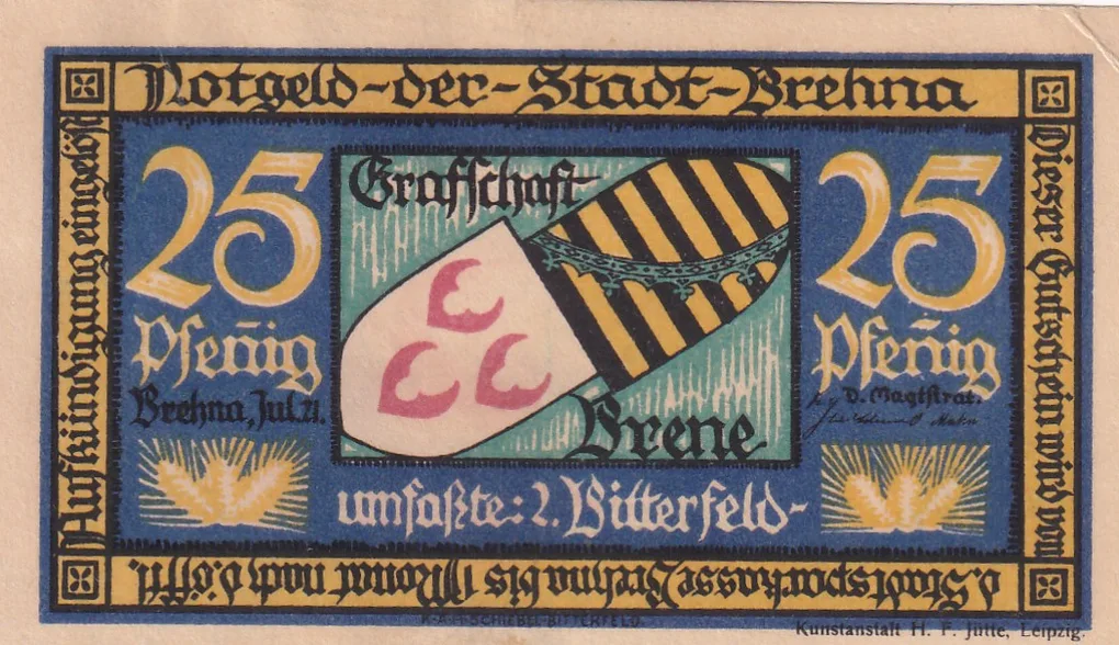 Germany, 25 Pfennigs ( 1921 ) series Rare Note Lowest Price