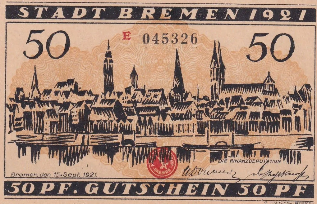 Germany, 50 Pfennigs ( 1921) series Rare Note Lowest Price