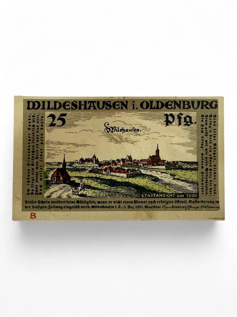 Germany Pfennig Notgeld Emergency Banknote Issues Over a Century Old Unc Unique and Rare