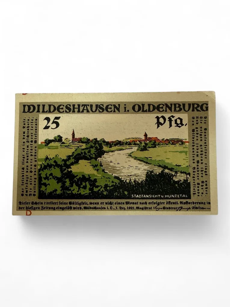 Germany Pfennig Notgeld Emergency Banknote Issues Over a Century Old Unc Unique and Rare
