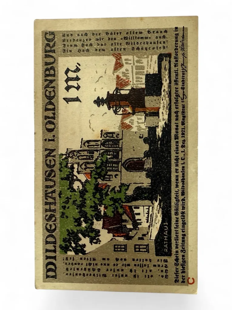 Germany Pfennig Notgeld Emergency Banknote Issues Over a Century Old Unc Unique and Rare
